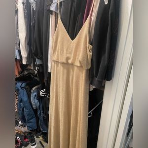Lulu’s gold shimmer dress